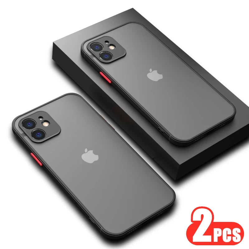 2PCS Shockproof Matte Case For iPhone 14 13 12 11 Pro Max XR XS X 7 8 Plus SE Mini Luxury Silicone Bumper Clear Hard Cover Capa
2PCS Shockproof Matte Case For iPhone 14 13 12 11 Pro Max XR XS X 7 8 Plus SE Mini Luxury Silicone Bumper Clear Hard Cover Capa
