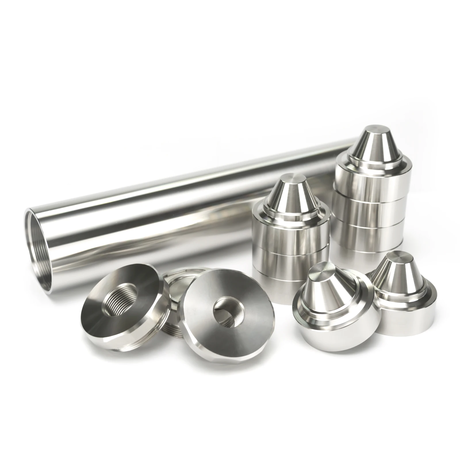 7.8''L 1.5"OD 17-4 Stainless Steel 1/2x28 + 5/8x24 Solvent Tube Fuel Filter 1.375x24 9x Skirted Cone Cups Guide Drilling Jig
7.8''L 1.5"OD 17-4 Stainless Steel 1/2x28 + 5/8x24 Solvent Tube Fuel Filter 1.375x24 9x Skirted Cone Cups Guide Drilling Jig