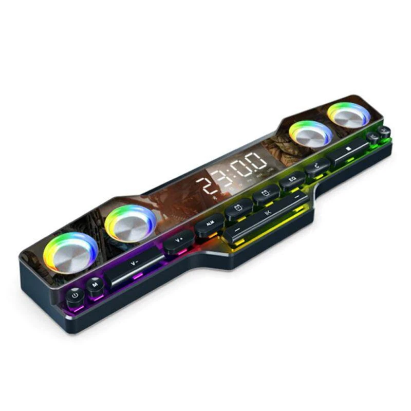 Wireless Bluetooth Game Speaker Soundbar USB Subwoofer AUX Home Clock Indoor Soundbar Computer Loudspeaker
Wireless Bluetooth Game Speaker Soundbar USB Subwoofer AUX Home Clock Indoor Soundbar Computer Loudspeaker