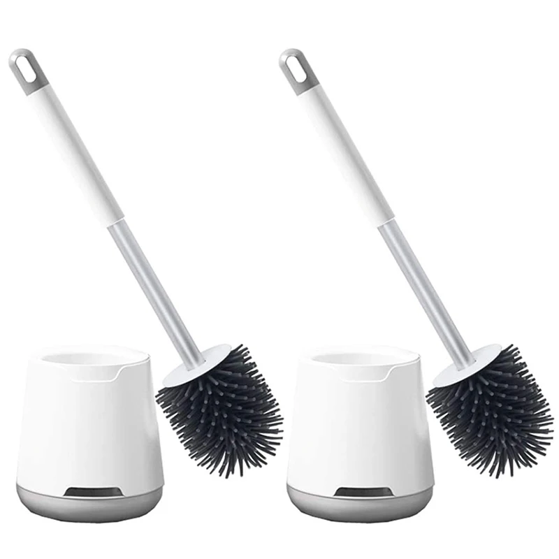 Toilet Brush 2 Pack ,TPR Toilet Brush Silicone Toilet Cleaning Brush With Quick Drying Holder For Wall Mounted Floor
Toilet Brush 2 Pack ,TPR Toilet Brush Silicone Toilet Cleaning Brush With Quick Drying Holder For Wall Mounted Floor