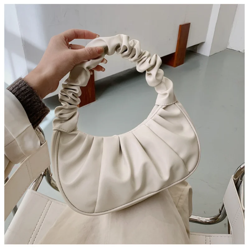 South Korean Women's Bag New Solid Color Cloud Fold Bag Casual Simple Women's Armpit Bag Sweet Handbag Shoulder Bag
South Korean Women's Bag New Solid Color Cloud Fold Bag Casual Simple Women's Armpit Bag Sweet Handbag Shoulder Bag