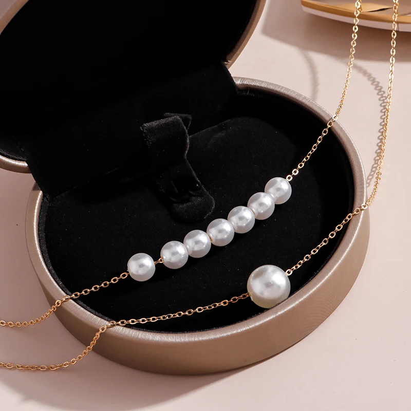 Multilayer Aesthetic Wedding Big Pearl Pendant Necklace Women Large White Faux Pearl Acrylic Charm Clavicle Choker Neck Chain
Multilayer Aesthetic Wedding Big Pearl Pendant Necklace Women Large White Faux Pearl Acrylic Charm Clavicle Choker Neck Chain
