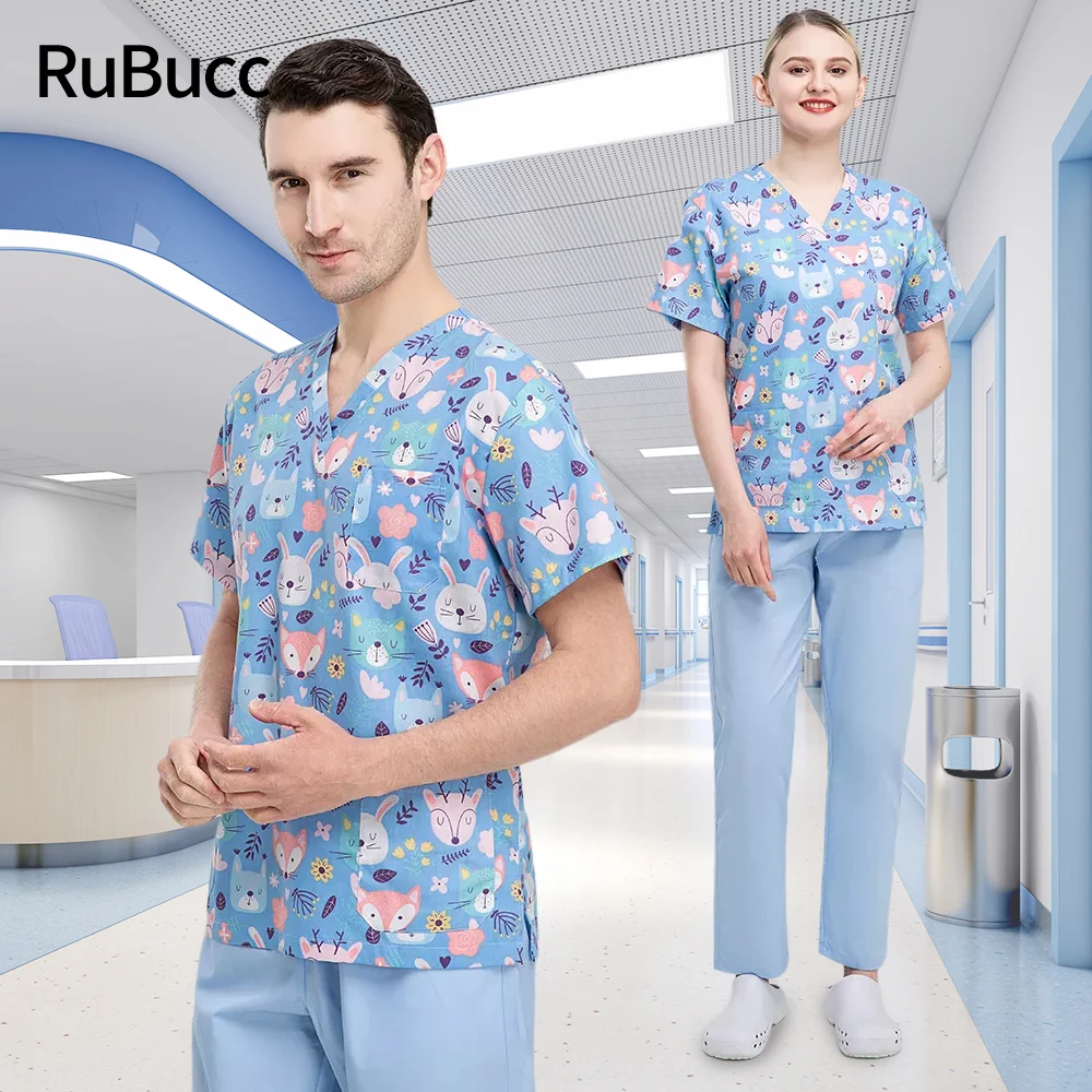 Pet Grooming Work Nurse Uniforms Medical Doctor Tops Blouse Animal Print T Shirt Short Sleeved V Neck Nursing Clothes for Women
Pet Grooming Work Nurse Uniforms Medical Doctor Tops Blouse Animal Print T Shirt Short Sleeved V Neck Nursing Clothes for Women