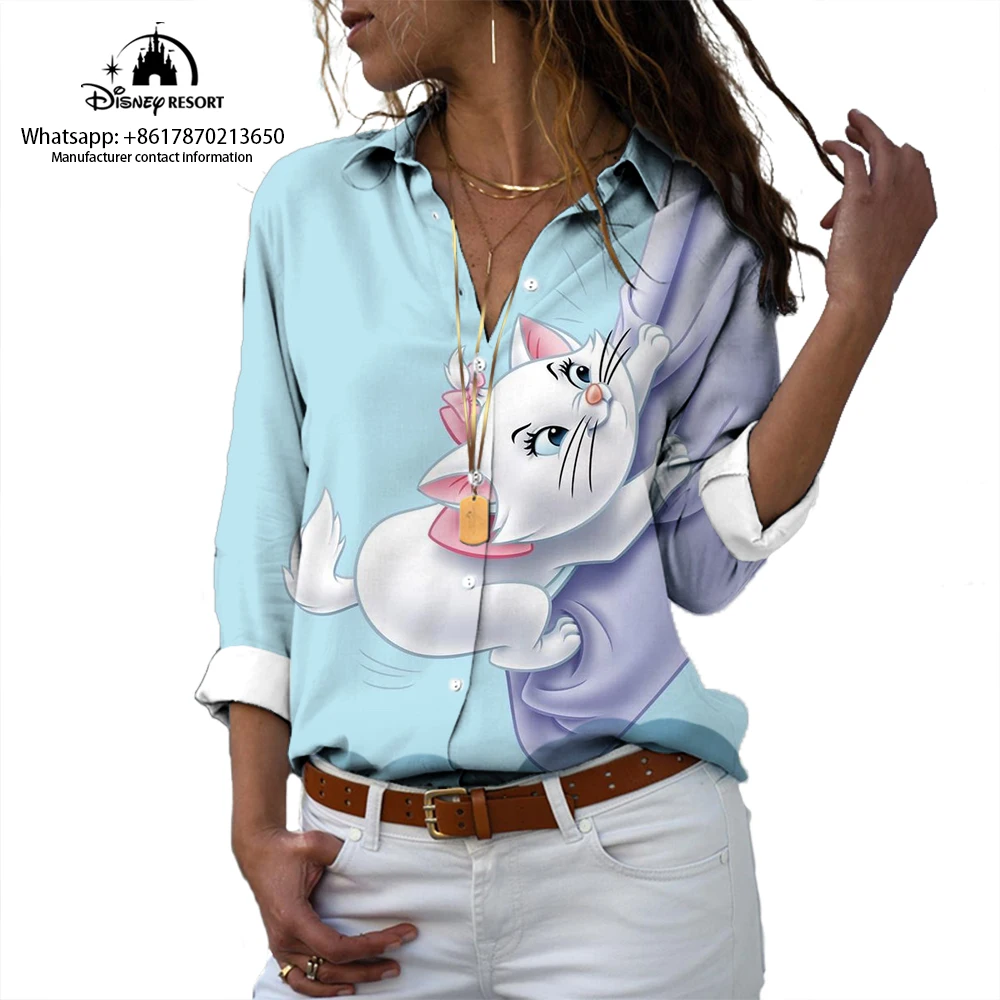 Disney Brand Mary Cat and Stitch Anime Fall New Style Ladies Street Hip Hop Shirts Fashion Casual Tops Y2K 2022
Disney Brand Mary Cat and Stitch Anime Fall New Style Ladies Street Hip Hop Shirts Fashion Casual Tops Y2K 2022