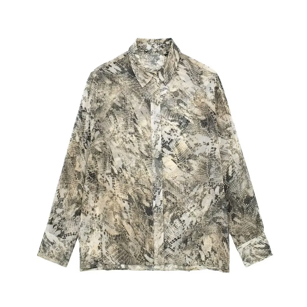 ZATRHMBM Women 2023 Autumn New Fashion Animal Printed Blouse Vintage Long Sleeve Button Up Female Shirts Blusas Chic Tops
ZATRHMBM Women 2023 Autumn New Fashion Animal Printed Blouse Vintage Long Sleeve Button Up Female Shirts Blusas Chic Tops