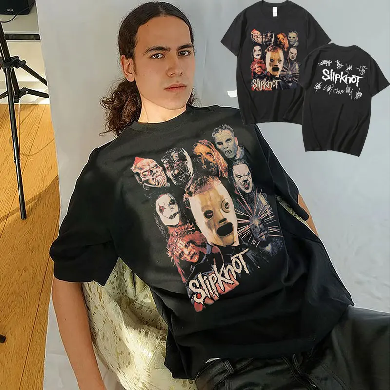 Slipknots Heavy Metal Tshirt Prepare for Hell Tour T-shirt Summer Mens Rock Band T Shirt Men Women Vintage 100% Pure Cotton Tees
Slipknots Heavy Metal Tshirt Prepare for Hell Tour T-shirt Summer Mens Rock Band T Shirt Men Women Vintage 100% Pure Cotton Tees