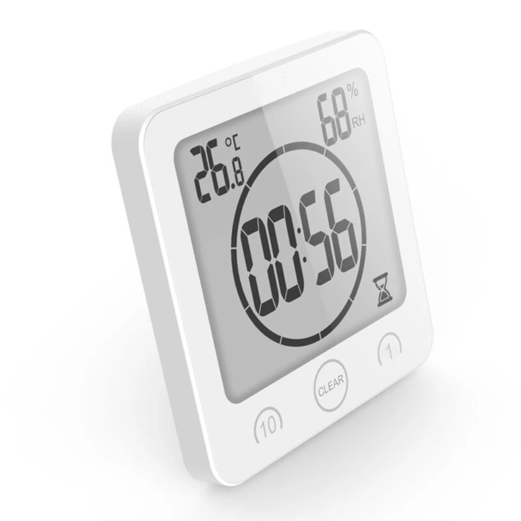 Instruction Manual Digital Clock Bathroom Kitchen Countdown Timer Alarm 12/24 Hours Option Humidity Display WHITE
Instruction Manual Digital Clock Bathroom Kitchen Countdown Timer Alarm 12/24 Hours Option Humidity Display WHITE