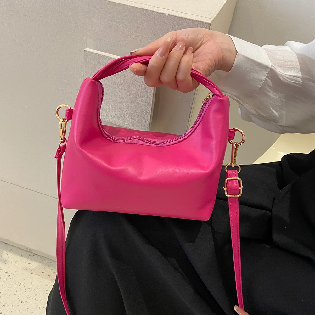 

Женский розовый клатч, женская сумка на плечо, простые сумки-тоуты, сумка для покупок из искусственной кожи, однотонные сумки-портфели, Ретро сумка-тоут через плечо