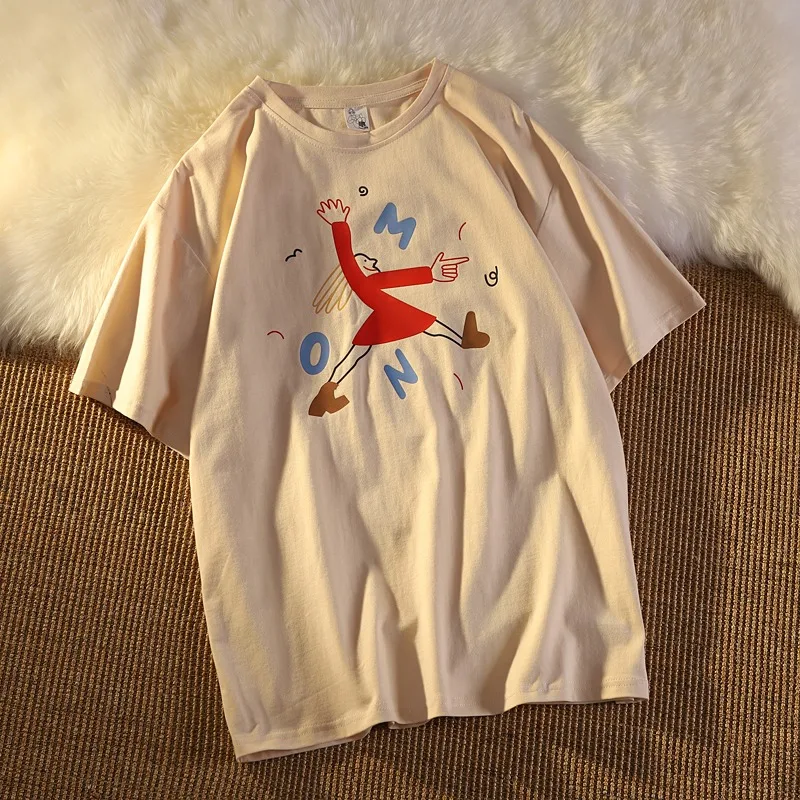 Harajuku Short-Sleeved T-Shirt Women 2022 Summer Thin Cotton Round Neck Tops Cartoon Hour Hand Print Personality Tees
Harajuku Short-Sleeved T-Shirt Women 2022 Summer Thin Cotton Round Neck Tops Cartoon Hour Hand Print Personality Tees