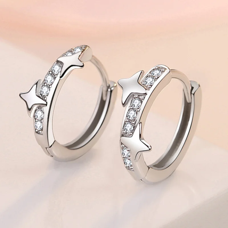 Simple Meteor Earrings For Lady Party Gift Temperament Women 925 Sterling Silver Hoops Earrings Sense Star Ear Buckles Female
Simple Meteor Earrings For Lady Party Gift Temperament Women 925 Sterling Silver Hoops Earrings Sense Star Ear Buckles Female