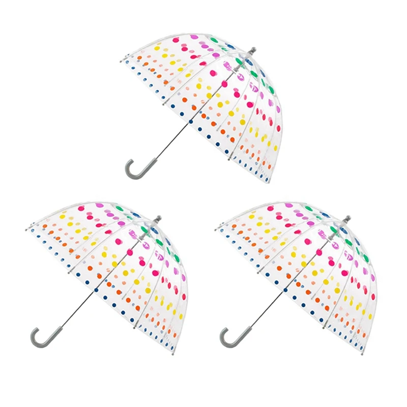 3X Kid's Clear Bubble Umbrella Men's And Women's Children's Umbrellas Transparent Long Handle Fashion Umbrella
3X Kid's Clear Bubble Umbrella Men's And Women's Children's Umbrellas Transparent Long Handle Fashion Umbrella