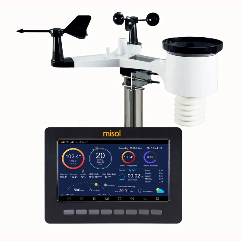 Weather Station WiFi Upload Data To Web Wunderground Temperature Sensor Household HP2550 Misol Wireless Weather Station
Weather Station WiFi Upload Data To Web Wunderground Temperature Sensor Household HP2550 Misol Wireless Weather Station