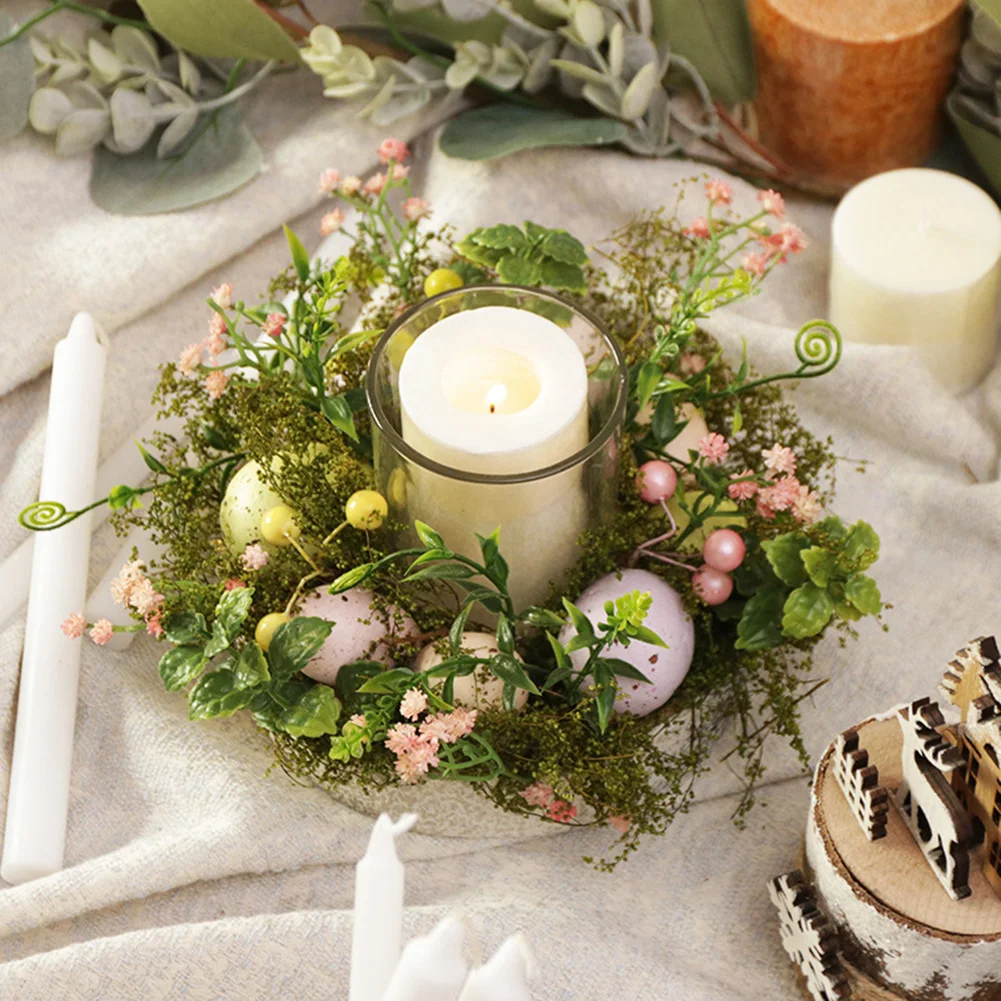 Easter Decoration Luxury Glass Candle Holders Natural Plants Easter Eggs Candlestick Happy Easter Decor for Home Table Ornaments
Easter Decoration Luxury Glass Candle Holders Natural Plants Easter Eggs Candlestick Happy Easter Decor for Home Table Ornaments