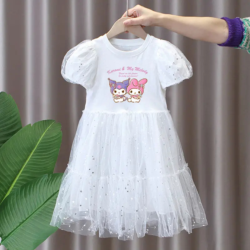 Kawaii My Melody Kuromi Princess Dress Sanrio Pure Cotton Short-sleeved Gauze Skirt Girls Sweet Dress Children's Birthday Gift
Kawaii My Melody Kuromi Princess Dress Sanrio Pure Cotton Short-sleeved Gauze Skirt Girls Sweet Dress Children's Birthday Gift
