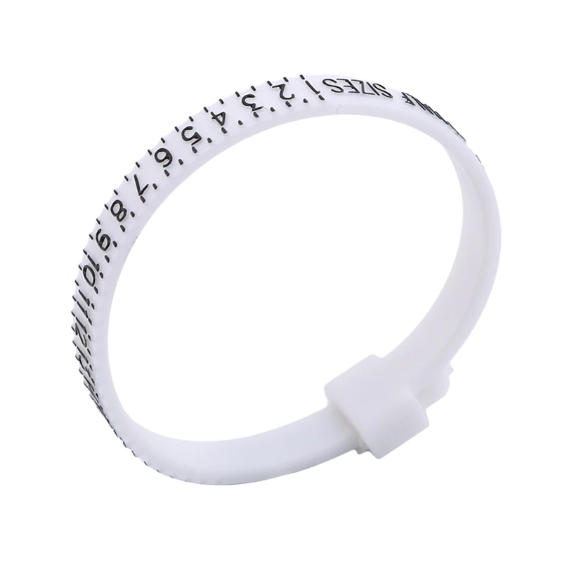 

1 шт. белое измерительное кольцо стандартное кольцо для пальца круглая рулетка для США/Европы/Великобритании ювелирный аксессуар измерительный прибор