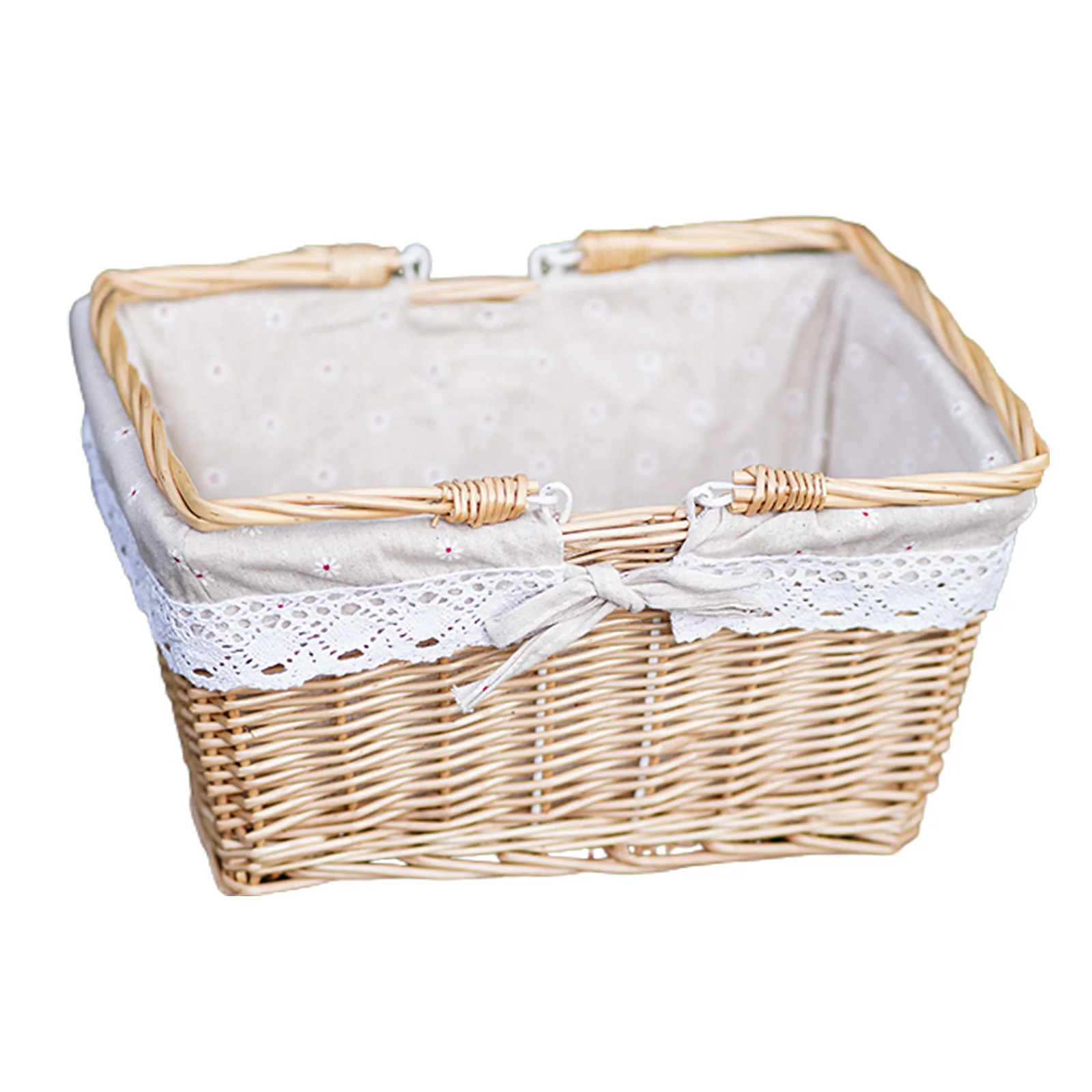 Storage Basket Picnic Basket Willow Flower Decorative Woven Shopping Basket Easter Wedding Brides Box Flower Basket
Storage Basket Picnic Basket Willow Flower Decorative Woven Shopping Basket Easter Wedding Brides Box Flower Basket
