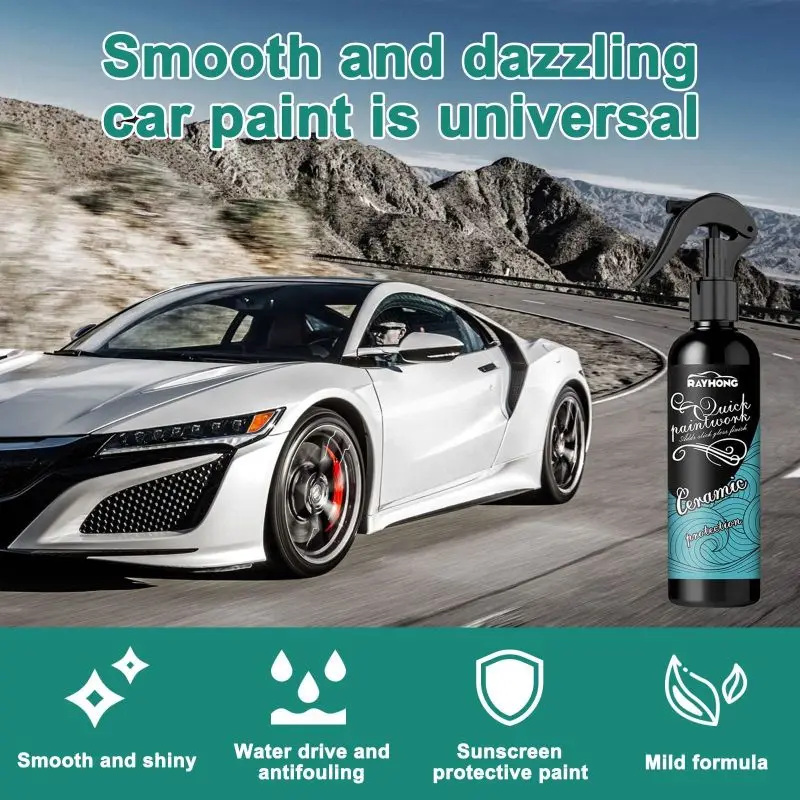 100ML Ceramic Car Coating Paint Care Polishing Crystal Plating Spray Sealant Nano Products Hydrophobic Quick Coat Liquid Wax
100ML Ceramic Car Coating Paint Care Polishing Crystal Plating Spray Sealant Nano Products Hydrophobic Quick Coat Liquid Wax