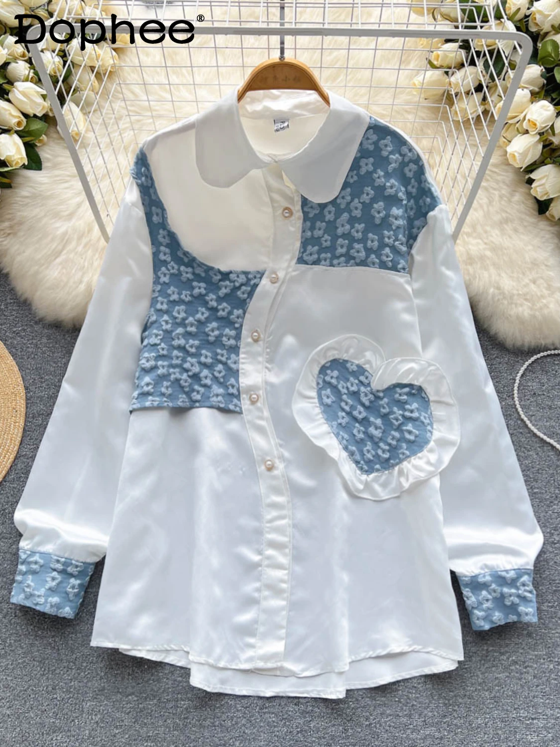 High-End Love Heart Flowers Elegant White Shirt Tops Women 2022 Summer Autumn New Camisa French Loose Beautiful Blusa Feminina
High-End Love Heart Flowers Elegant White Shirt Tops Women 2022 Summer Autumn New Camisa French Loose Beautiful Blusa Feminina
