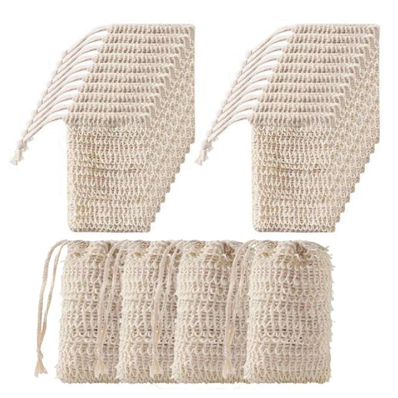50Pcs Shower Bath Sisal Soap Bag Natural Sisal Soap Bag Exfoliating Soap Saver Pouch Holder
50Pcs Shower Bath Sisal Soap Bag Natural Sisal Soap Bag Exfoliating Soap Saver Pouch Holder