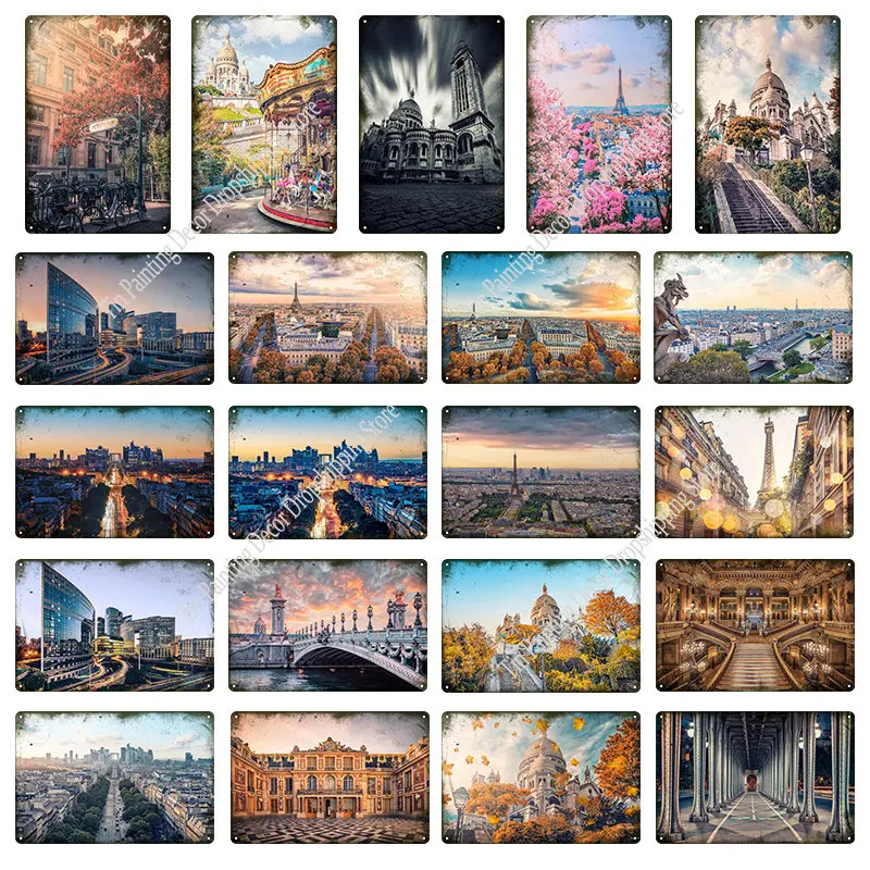 Modern Paris Montmartre Poster Tin Sign Plaques Team Painting Cave Poster Wall Home Decoration for Living Room Decor Cuadros
Modern Paris Montmartre Poster Tin Sign Plaques Team Painting Cave Poster Wall Home Decoration for Living Room Decor Cuadros