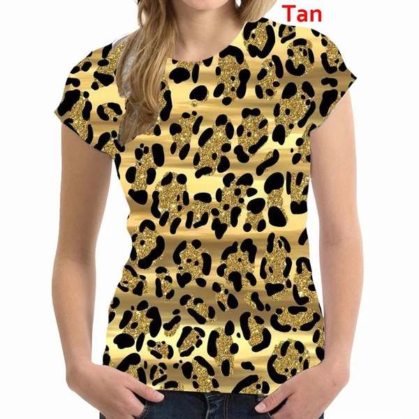 2023 Fashion Classic Colorful Leopard Print 3D Printing Women's Short-sleeved T-shirt 
2023 Fashion Classic Colorful Leopard Print 3D Printing Women's Short-sleeved T-shirt
