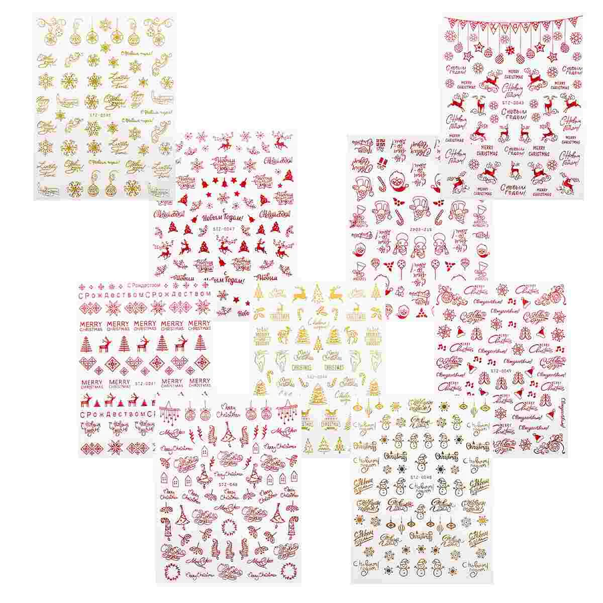 Sheets Christmas Nail Stickers Self Adhesive 3D Winter Red Nail Decal Xmas Manicure Decoration for Ladies Press on nails
Sheets Christmas Nail Stickers Self Adhesive 3D Winter Red Nail Decal Xmas Manicure Decoration for Ladies Press on nails