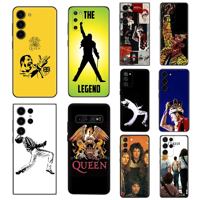 QUEEN Band Silicone Black Phone Cases for Samsung Galaxy S23 Ultra 5G S22 S21 S20 FE Plus Note 20 10 9 8 S10 E Lite Cover
QUEEN Band Silicone Black Phone Cases for Samsung Galaxy S23 Ultra 5G S22 S21 S20 FE Plus Note 20 10 9 8 S10 E Lite Cover