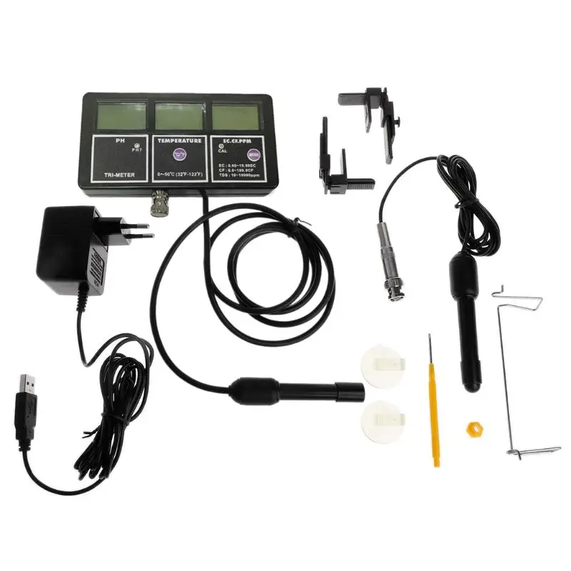 Water Quality Tester 6 in 1 PH/EC/CF/PPM/TDS PPM/Temperature Multi-Parameter Water Monitor for Drinking Water Pool
Water Quality Tester 6 in 1 PH/EC/CF/PPM/TDS PPM/Temperature Multi-Parameter Water Monitor for Drinking Water Pool