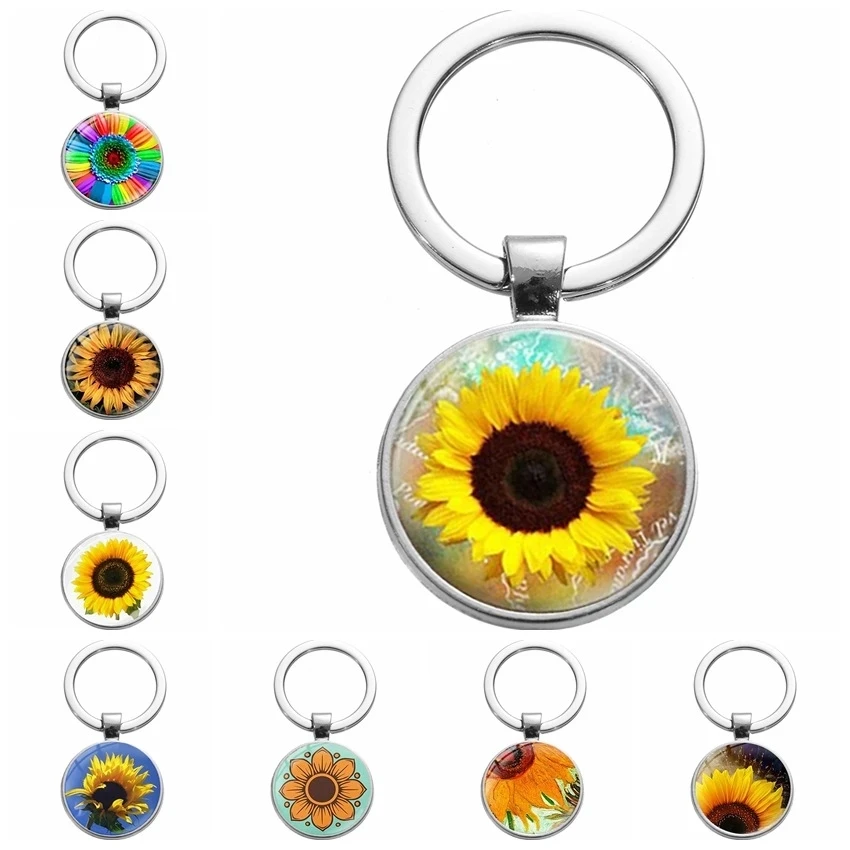 New Sunflower Time Gem Metal Keychain Hot Selling Glass Pendant Pendant Gifts in Europe and America
New Sunflower Time Gem Metal Keychain Hot Selling Glass Pendant Pendant Gifts in Europe and America