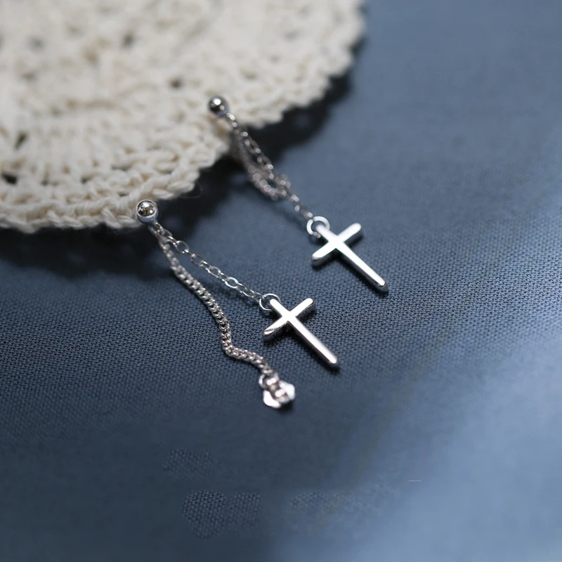Bohemian 925 Sterling Silver Cross Earrings for Women Fashion Personality Couple Small Contracted Earrings
Bohemian 925 Sterling Silver Cross Earrings for Women Fashion Personality Couple Small Contracted Earrings