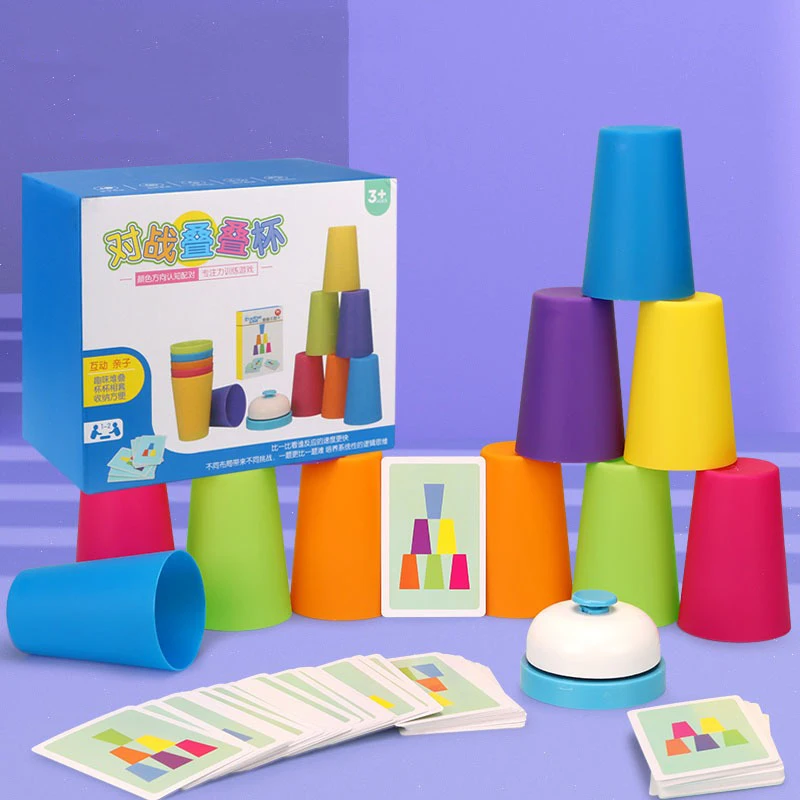 Stack Cup Versus Table Game Kids Montessori Toys with Card Educational Intellectual Enlightenment Color Cognition Logic Training
Stack Cup Versus Table Game Kids Montessori Toys with Card Educational Intellectual Enlightenment Color Cognition Logic Training
