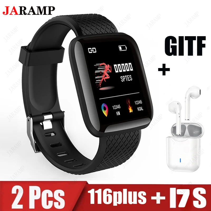 2Pcs 116plus i7s Smart Watch Men Women Bluetooth Earphone Watch Sport FitnessTracker Pedometer D13 Smartwatch Digital WristWatch
2Pcs 116plus i7s Smart Watch Men Women Bluetooth Earphone Watch Sport FitnessTracker Pedometer D13 Smartwatch Digital WristWatch
