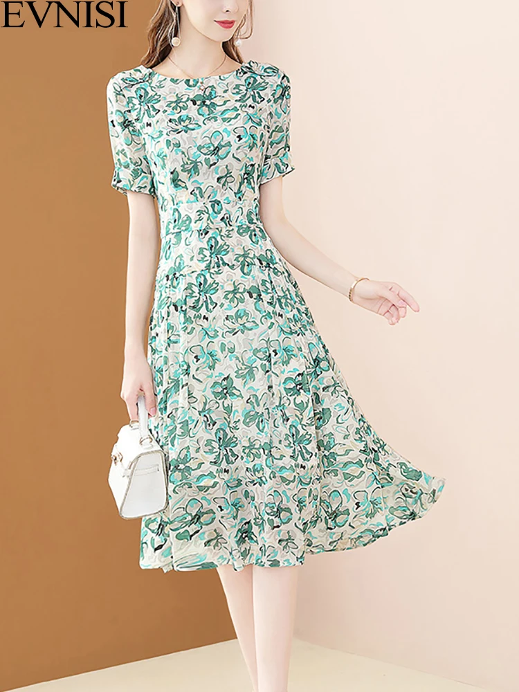 EVNISI зеленое платье с принтом женские летние 2022 новые платья элегантные шифоновые платья а-силуэта с круглым вырезом богемные милые платья 
EVNISI зеленое платье с принтом женские летние 2022 новые платья элегантные шифоновые платья а-силуэта с круглым вырезом богемные милые платья