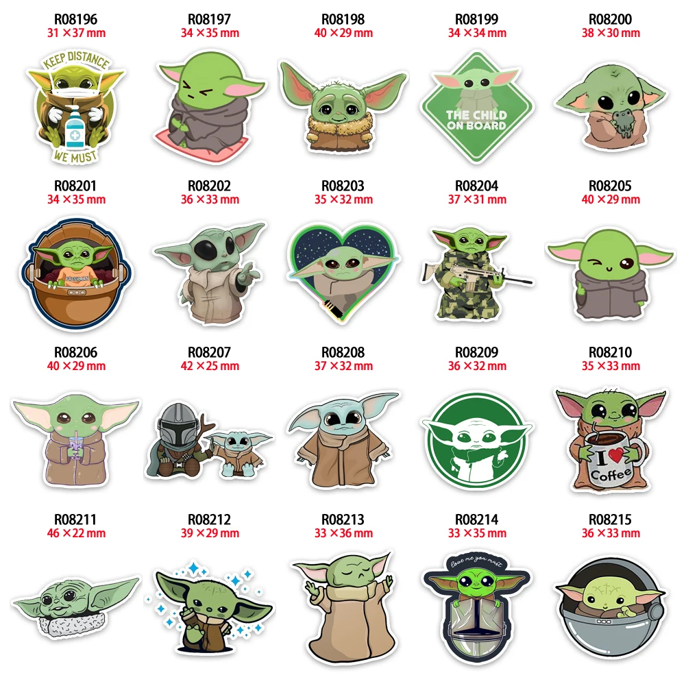 

Cute Planar Resin Disney Baby Yoda Character Flatback 10Pcs/lots for DIY Hair Bows Clips Decorations