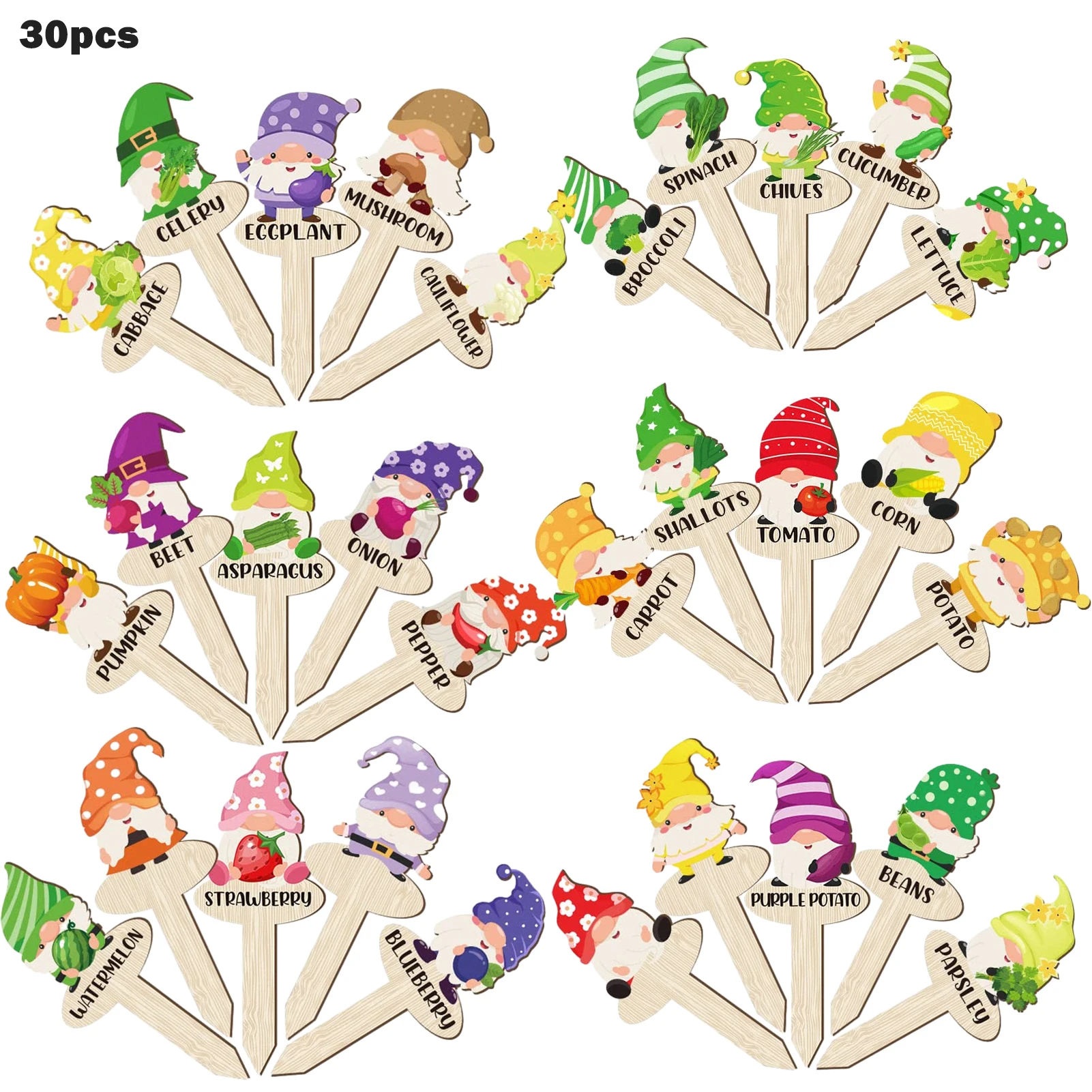 30pcs Gnome Wooden Greenhouses Gifts Garden Potted Farms Patio Flowers Vegetable Funny T Type Plant Labels Reliable Fruit Trees
30pcs Gnome Wooden Greenhouses Gifts Garden Potted Farms Patio Flowers Vegetable Funny T Type Plant Labels Reliable Fruit Trees
