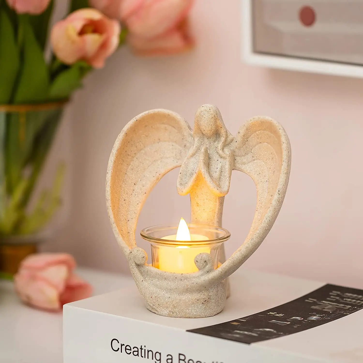 Tealight Holder Angel Figurine Memorial Blessing Angel Statue Candle Holder Sculpture Gift Home Altar Funeral Remembrance Decor
Tealight Holder Angel Figurine Memorial Blessing Angel Statue Candle Holder Sculpture Gift Home Altar Funeral Remembrance Decor