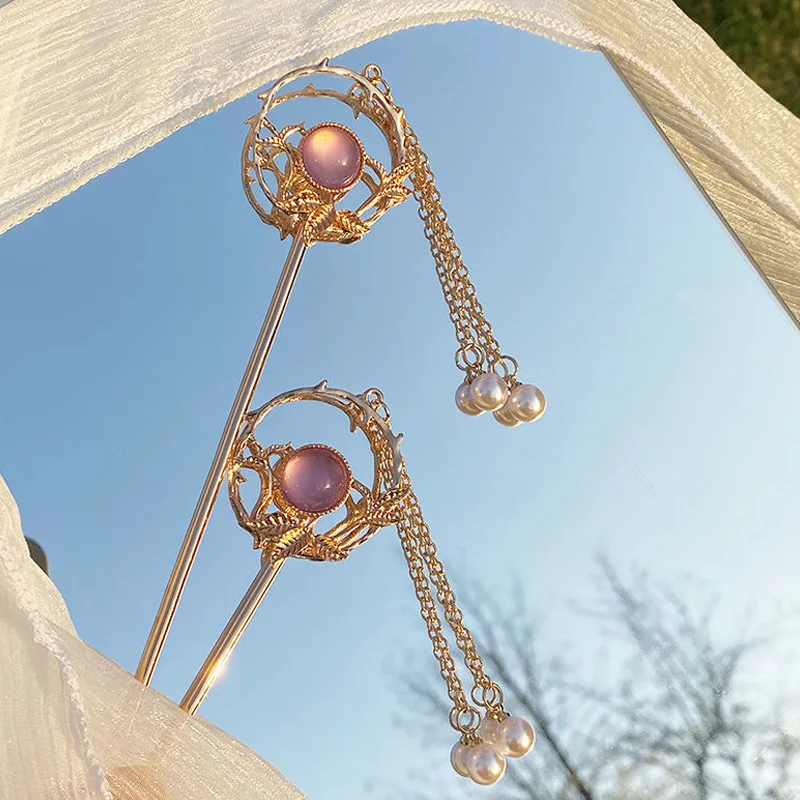Vintage Chinese Style Hanfu Hair Stick Women Metal Tassel Hair Fork Hair Chopsticks Hairpin Woman Jewelry Hair Clip Accessories
Vintage Chinese Style Hanfu Hair Stick Women Metal Tassel Hair Fork Hair Chopsticks Hairpin Woman Jewelry Hair Clip Accessories