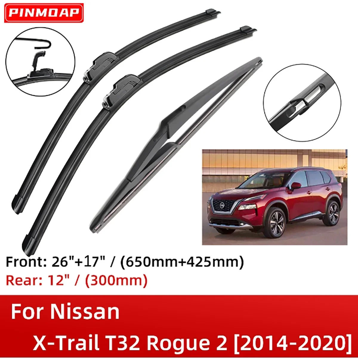 Для Nissan X-Trail T32 Rogue 2 2014-2020 26 "+ 17" + 12 "передние и задние щетки стеклоочистителя, аксессуары для резаков 2016 2017 2018 2019 2020
Для Nissan X-Trail T32 Rogue 2 2014-2020 26 "+ 17" + 12 "передние и задние щетки стеклоочистителя, аксессуары для резаков 2016 2017 2018 2019 2020