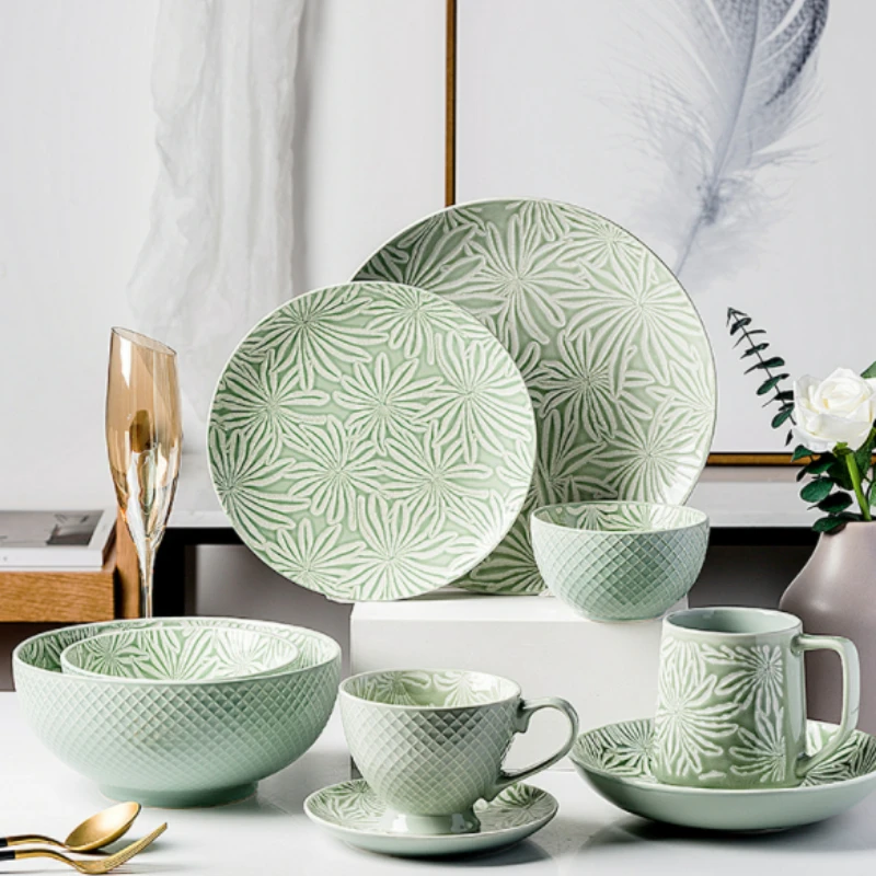 Ceramic Tableware Bowl Set Household Rice Big Soup Noodle Bowl Vegetable Plate Breakfast Cup Snack Dishes Kitchen Dinnerware
Ceramic Tableware Bowl Set Household Rice Big Soup Noodle Bowl Vegetable Plate Breakfast Cup Snack Dishes Kitchen Dinnerware