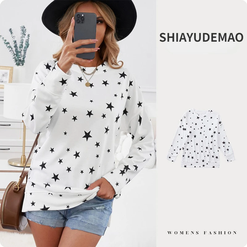 Woman Clothing Spring Autumn Fashion Loose O-neck Long Sleeve Pullover Sweatshirt Print Blouse New In Y2k Clothes Women 2023
Woman Clothing Spring Autumn Fashion Loose O-neck Long Sleeve Pullover Sweatshirt Print Blouse New In Y2k Clothes Women 2023