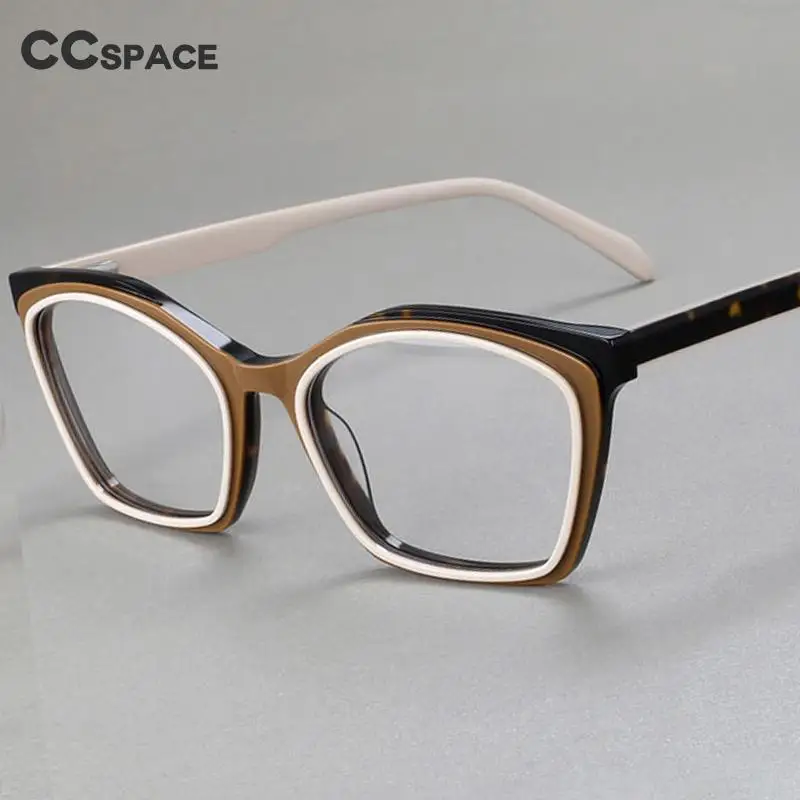 56469 High Quality Women Acetate Glasses Frame Luxury Eyewear Reading Two Color Stitching Prescription Eyeglasses
56469 High Quality Women Acetate Glasses Frame Luxury Eyewear Reading Two Color Stitching Prescription Eyeglasses