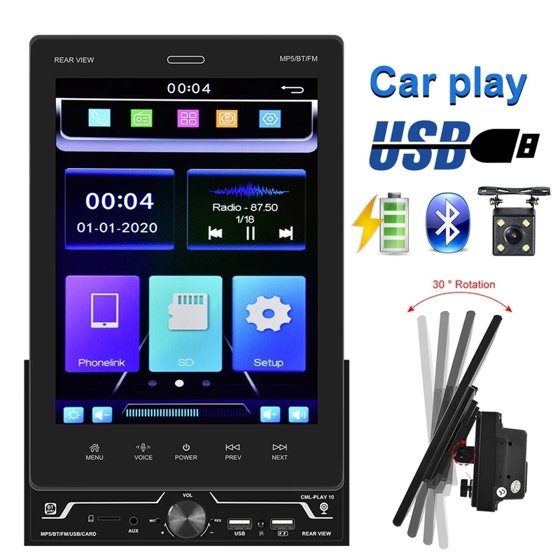 2 Din Carplay Android Auto 9.5 Inch Universal Car Radio Detachable Adjustment For- Toyota MP5 Player
2 Din Carplay Android Auto 9.5 Inch Universal Car Radio Detachable Adjustment For- Toyota MP5 Player