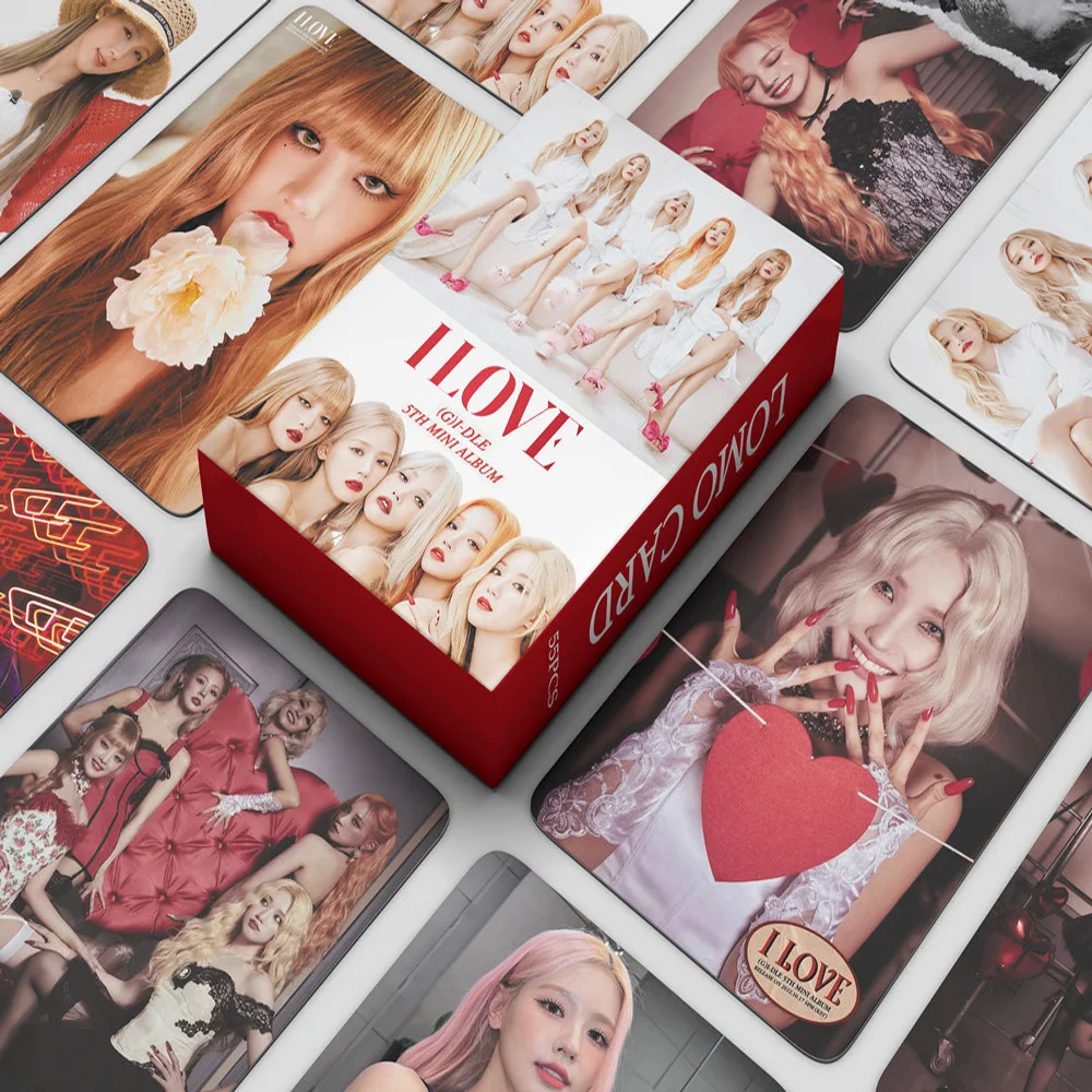 Kpop GIDLE ILOVE INEVER DIE Album Lomo Cards Girls I Burn Photo Card Minnie Postcard Fans Gift 55pcs
Kpop GIDLE ILOVE INEVER DIE Album Lomo Cards Girls I Burn Photo Card Minnie Postcard Fans Gift 55pcs
