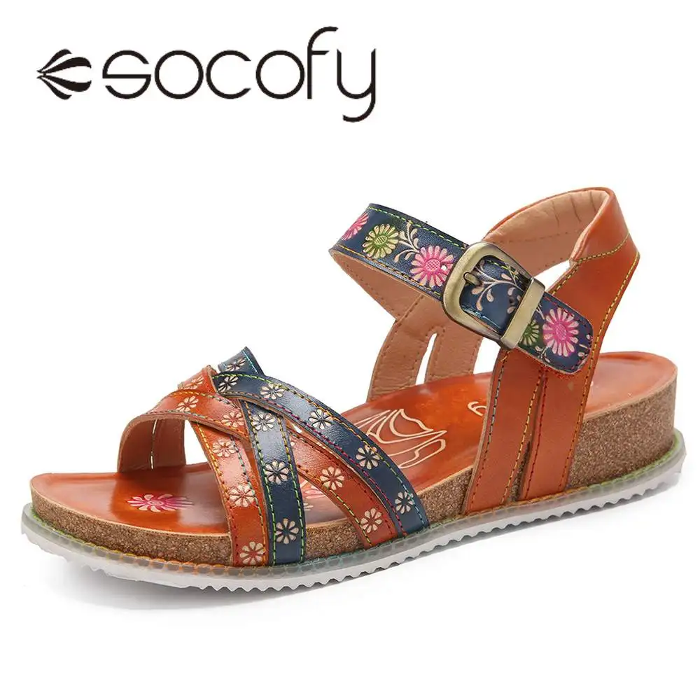 2022 New Socofy Genuine Leather Women Sandals Comfy Summer Vacation Bohemian Ethnic Floral Hook And Loop Wedges Stripe Sandals
2022 New Socofy Genuine Leather Women Sandals Comfy Summer Vacation Bohemian Ethnic Floral Hook And Loop Wedges Stripe Sandals