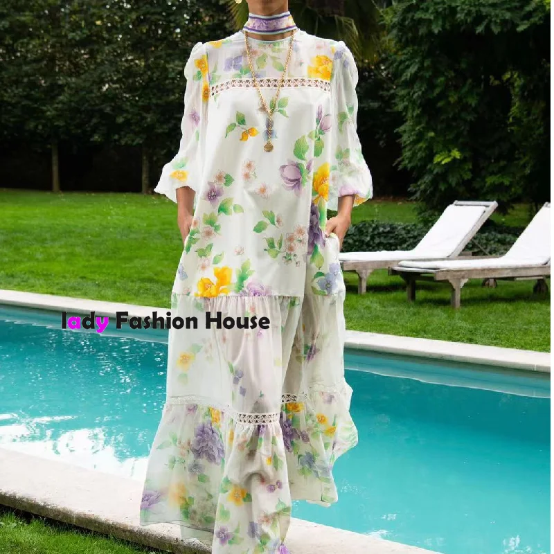 2022 luxury high quality elegant temperament Lantern Sleeve chest lace hollowed out design flower print medium and long dress
2022 luxury high quality elegant temperament Lantern Sleeve chest lace hollowed out design flower print medium and long dress