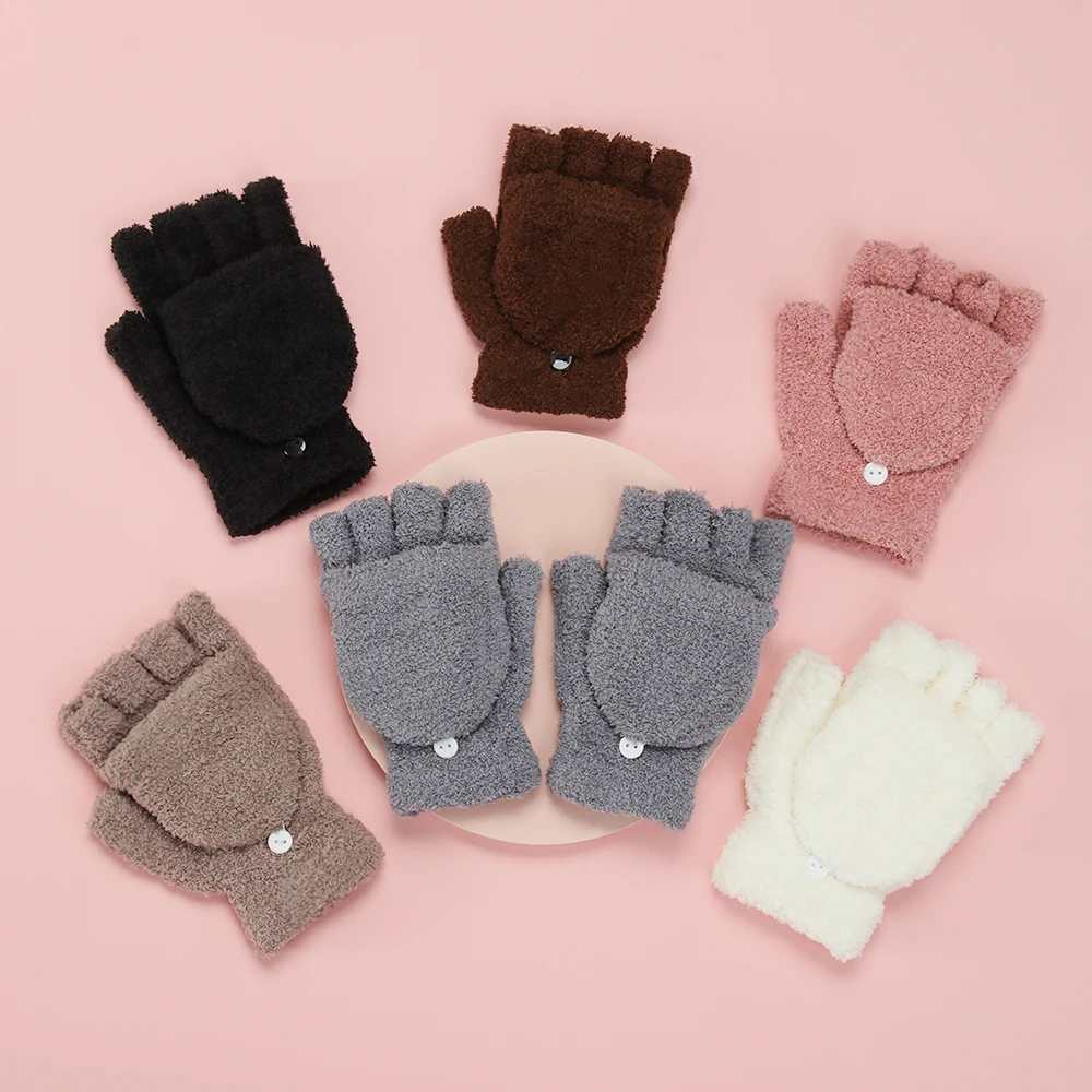 1 Pairs Half-fingers Gloves For Men Women Winter Warm Plush Gloves Fleece Fingerless Gloves Solid Couple Mittens Soft Furry
1 Pairs Half-fingers Gloves For Men Women Winter Warm Plush Gloves Fleece Fingerless Gloves Solid Couple Mittens Soft Furry