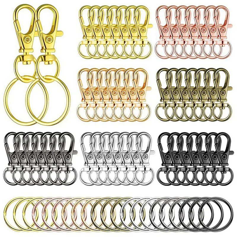 98Pieces Swivel Clasps Bright Key Rings Metal Lanyard Snap Hooks Metal Lobster Claw Bright Hooks For Keychain Crafting
98Pieces Swivel Clasps Bright Key Rings Metal Lanyard Snap Hooks Metal Lobster Claw Bright Hooks For Keychain Crafting