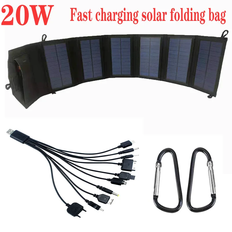 Panel Solar 20W Folding 5V Battery Charging Module Outdoor Camping Travel Portable Emergency Generator Monocrystalline Silicon
Panel Solar 20W Folding 5V Battery Charging Module Outdoor Camping Travel Portable Emergency Generator Monocrystalline Silicon