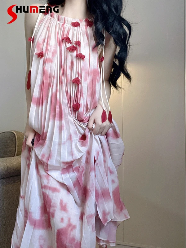 Female Fashion Fairy Floral Ankle-length Dress Women 2022 Summer New French Style Sweet Chic Elegant Spaghetti Strap Long Dress
Female Fashion Fairy Floral Ankle-length Dress Women 2022 Summer New French Style Sweet Chic Elegant Spaghetti Strap Long Dress