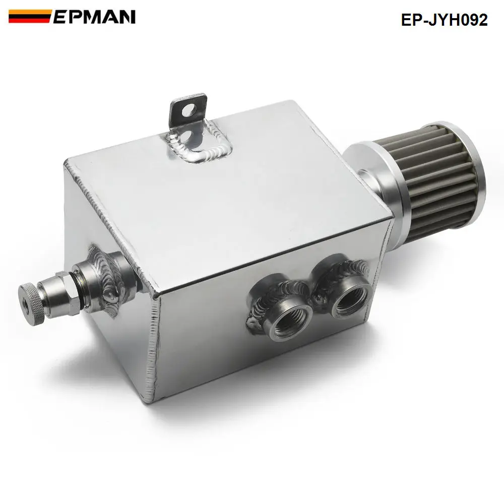 EPMAN Racing 2L Aluminum Universal Oil Catch Can Tank With Breather & Drain Tap 2LT Baffled EP-JYH092
EPMAN Racing 2L Aluminum Universal Oil Catch Can Tank With Breather & Drain Tap 2LT Baffled EP-JYH092